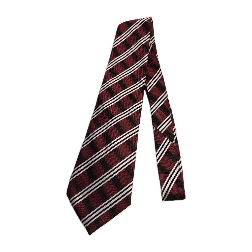 BOSS Hugo Boss Silk Tie Red Stripe 62"